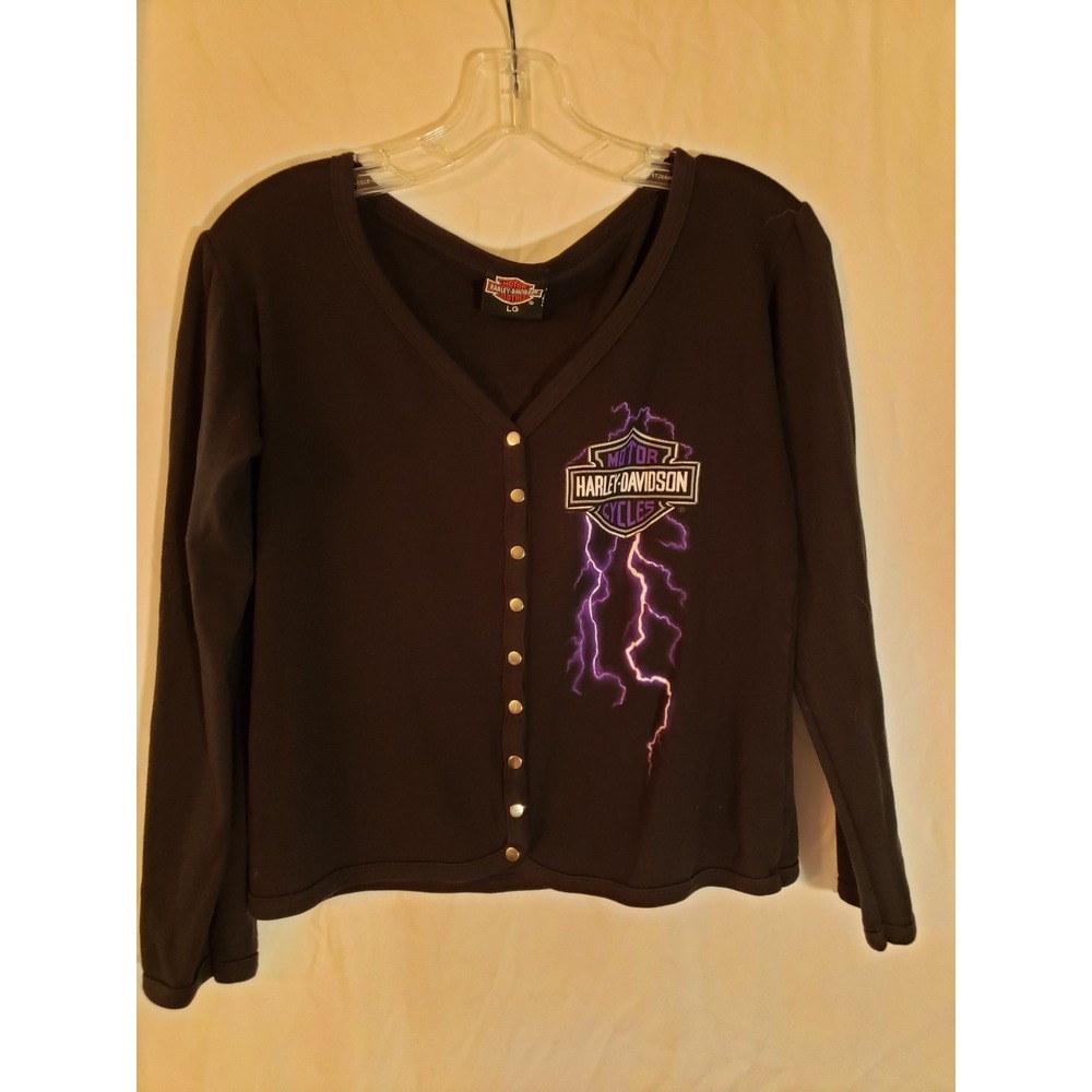 Women's Harley Davidson Black Tee Size L